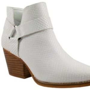 Snake White Bootie